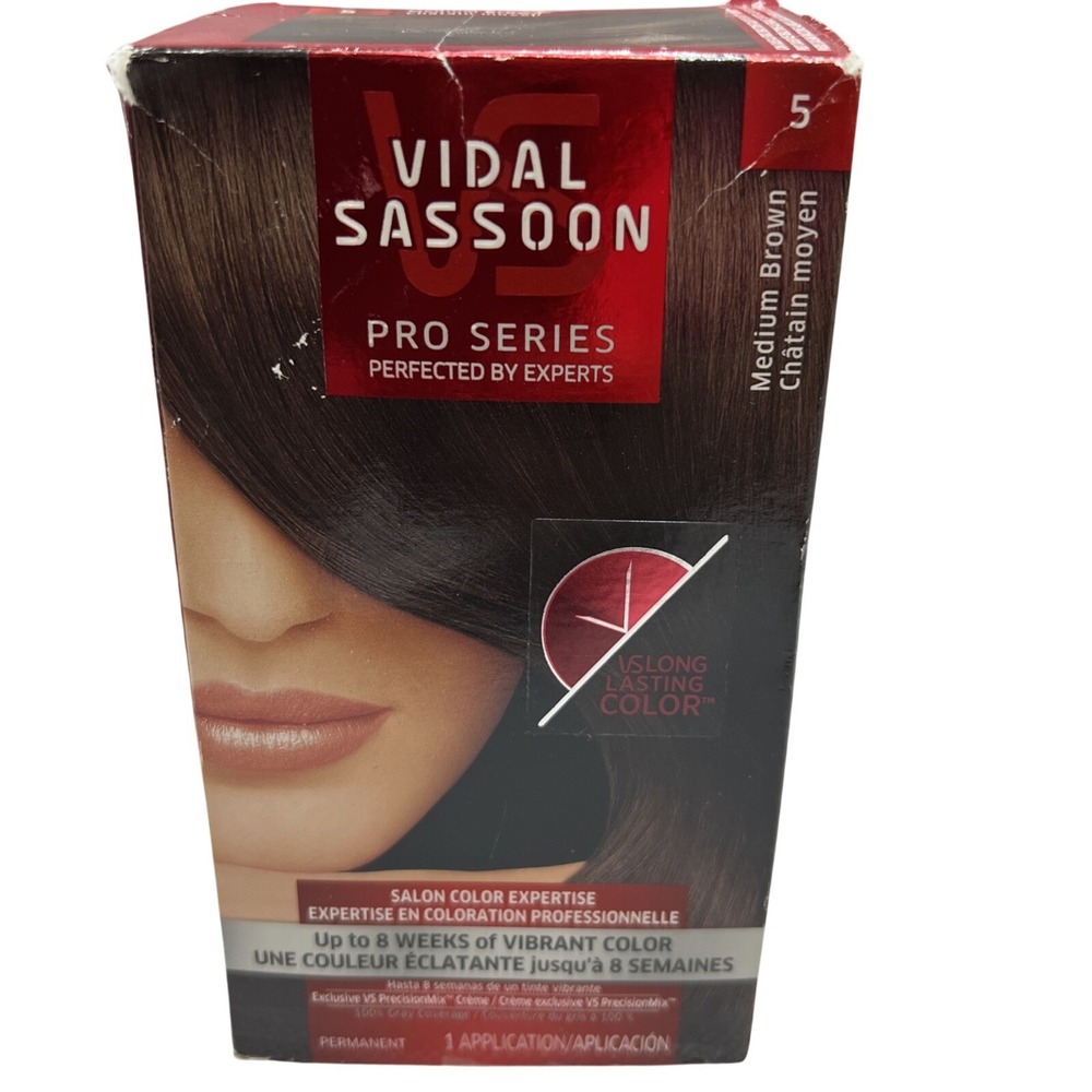 VIDAL SASSOON VS PRO SERIES COLOR 5 Medium Brown/ Chatain Mourn Note HTF